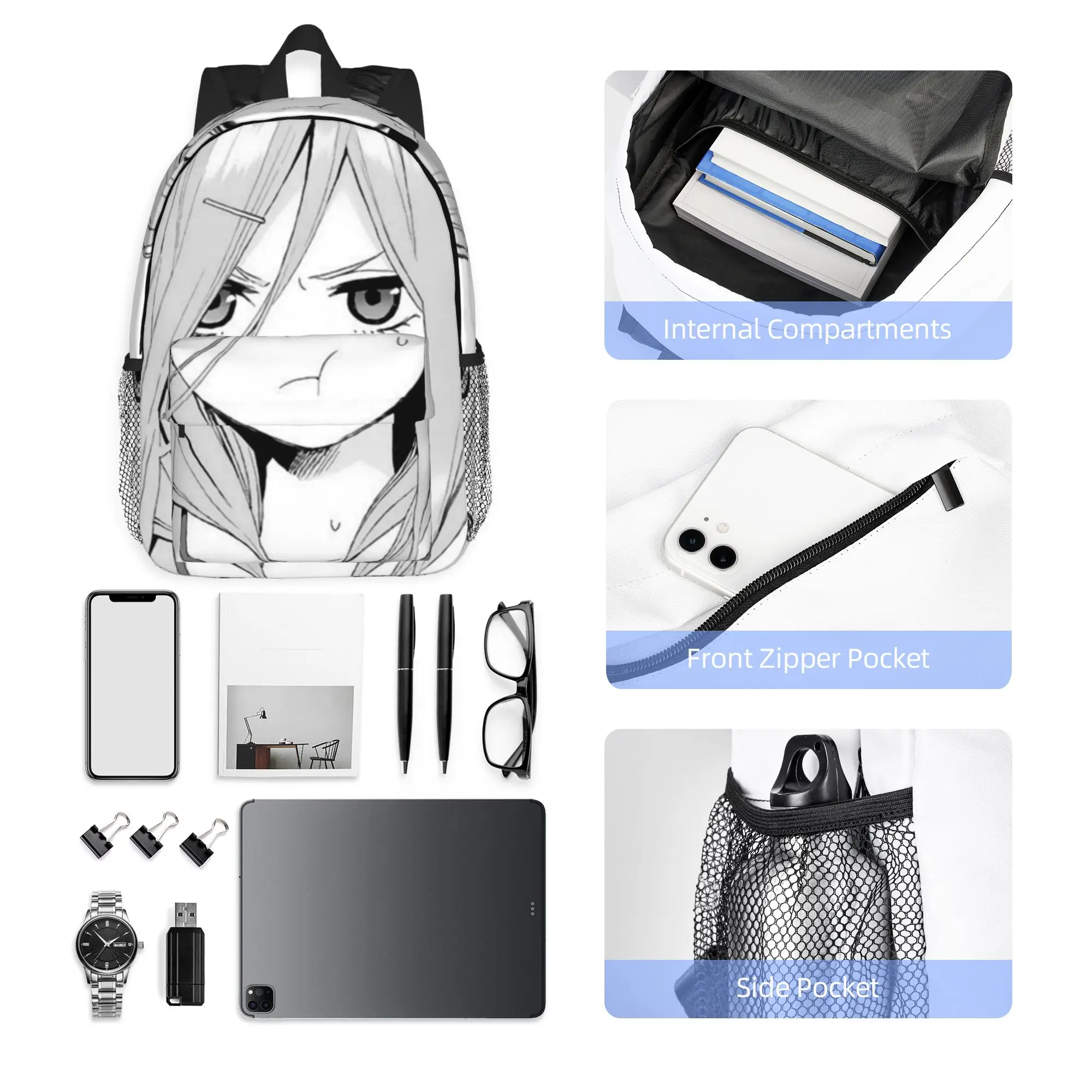 Miku nakano waifu Backpack Hot Sale Daypack Large Capacity Boys Girls BookBag Shoulder Bags for Men Women School Bag