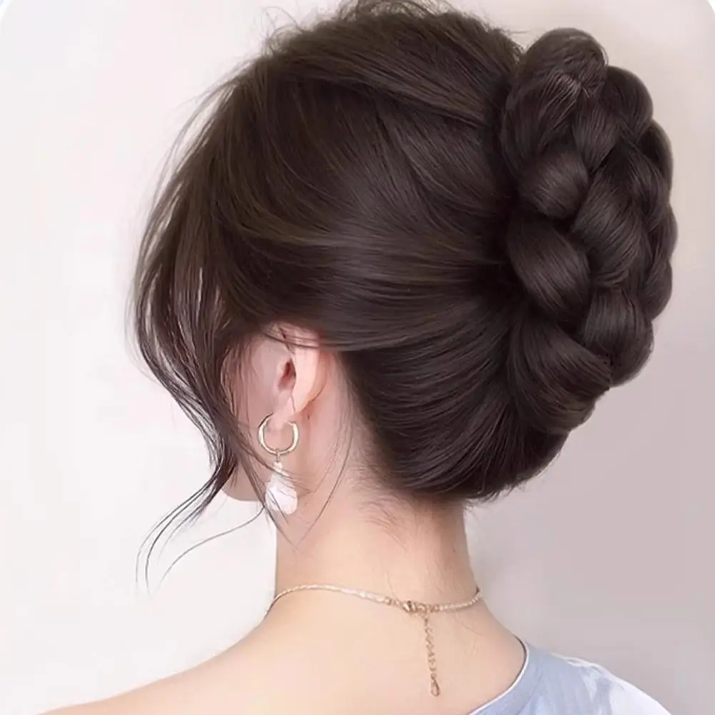 

Synthetic Bow Hair Claw Clip Chignon Messy Bun Claw in Hair Extensions Hair Wavy Hairpieces Clip Piece Bun Curly Ponytail Z1K4