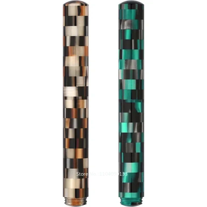 

MAJOHN N7 Cute Checkerboard Resin Fountain Pen German SCHMIDT NO.6 F Nib Smooth Writing Student Gift Pen