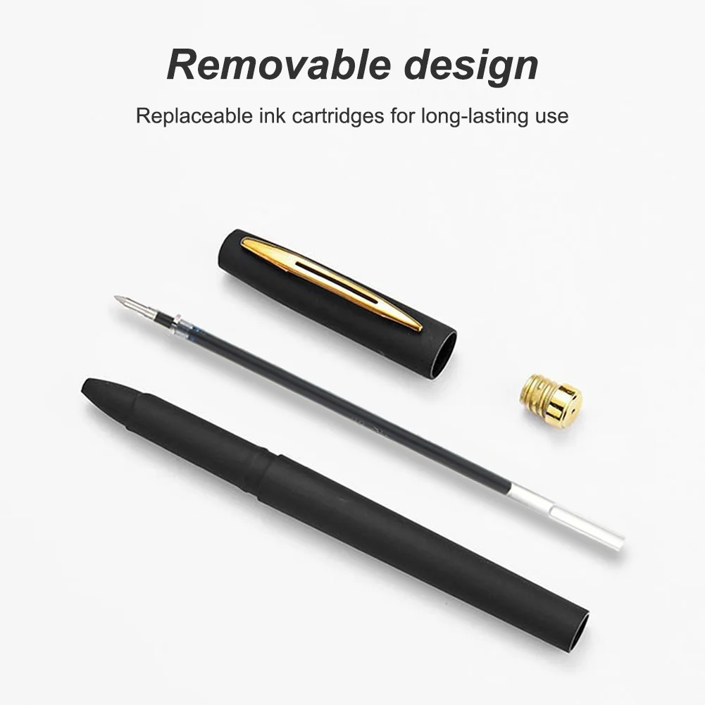 قلم جل بطرف رصاصة 0.5 مم للحبر سريع الجفاف يمنع التلطخ. توقيع المستندات المهمة #4