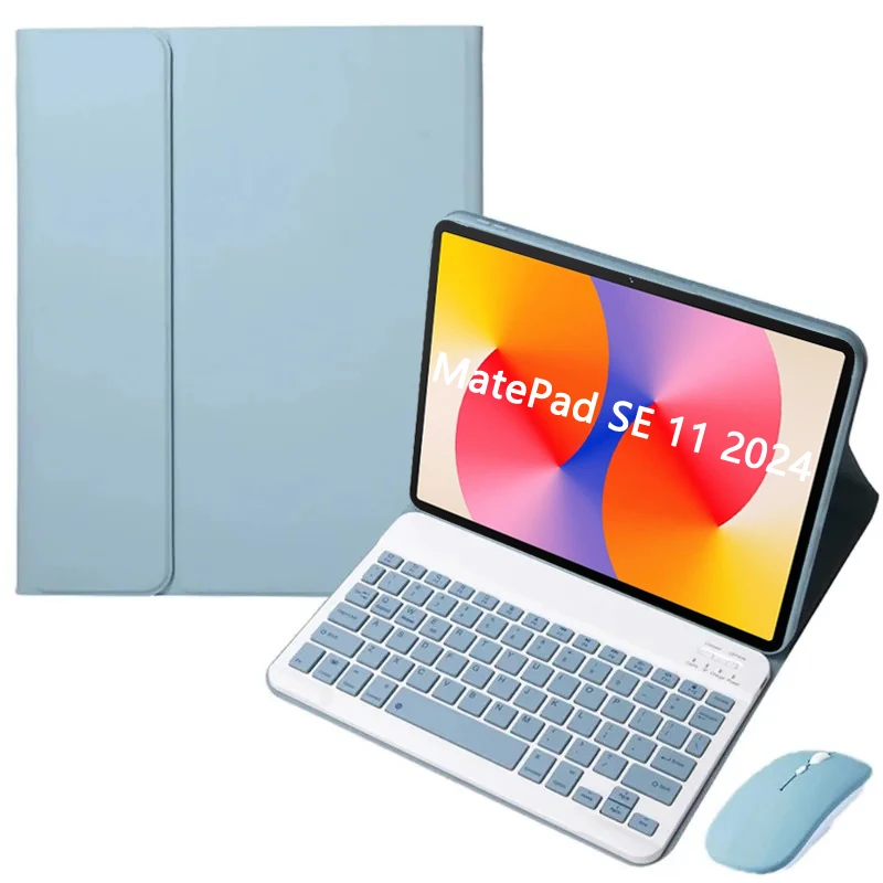 

Case with Keyboard and Mouse for Huawei MatePad SE 11 Case 11'' Funda MatePad SE 11 2024 Keyboard Russian Spanish Arabic English