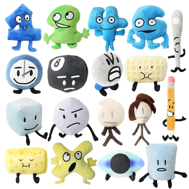 49 Styles Battle For Dream Island Plush Toy One Two Three Four X Stuffed Doll Clock Button Waffles Black Hole Electric Fan Gifts