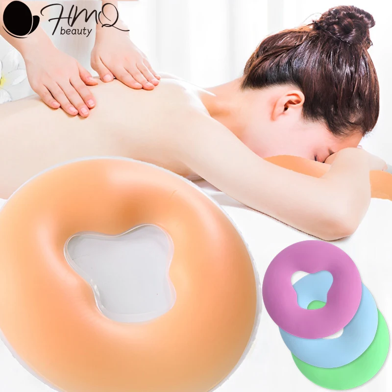 Soft Silicone Face Pillow Facial Massage Pillows for Beauty Salon Washable Relax Headrest Neck Support Face Cushion SPA Supplies