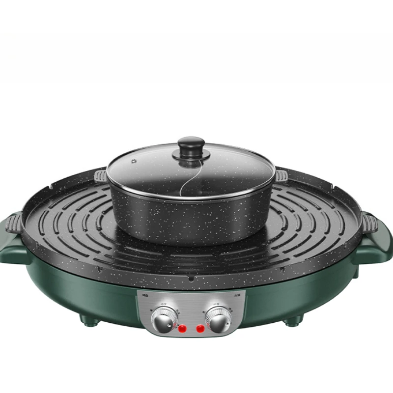 

Household rinse and grill integrated pot, barbecue grill, barbecue pan, Korean non-stick pan, multi-functional hot pot