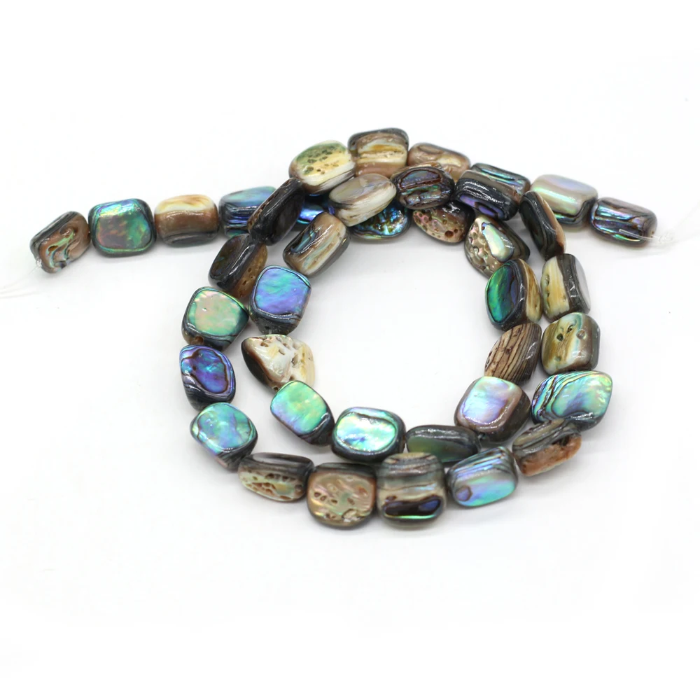 10Pcs DIY Loose Beads Abalone Shell Flash Beads 7x10mm For Jewelry Making DIY Necklace Bracelet Earrings Accessory