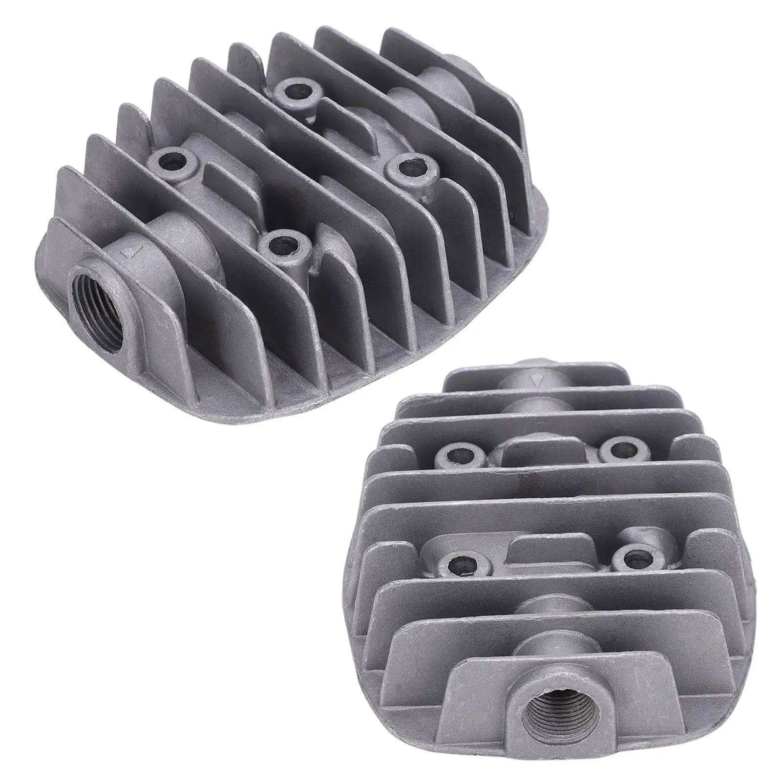 2Pcs Aluminum Cylinder Head for 2.5P/3P/5P/6P Pumps - G3/8in Female Thread Accessories