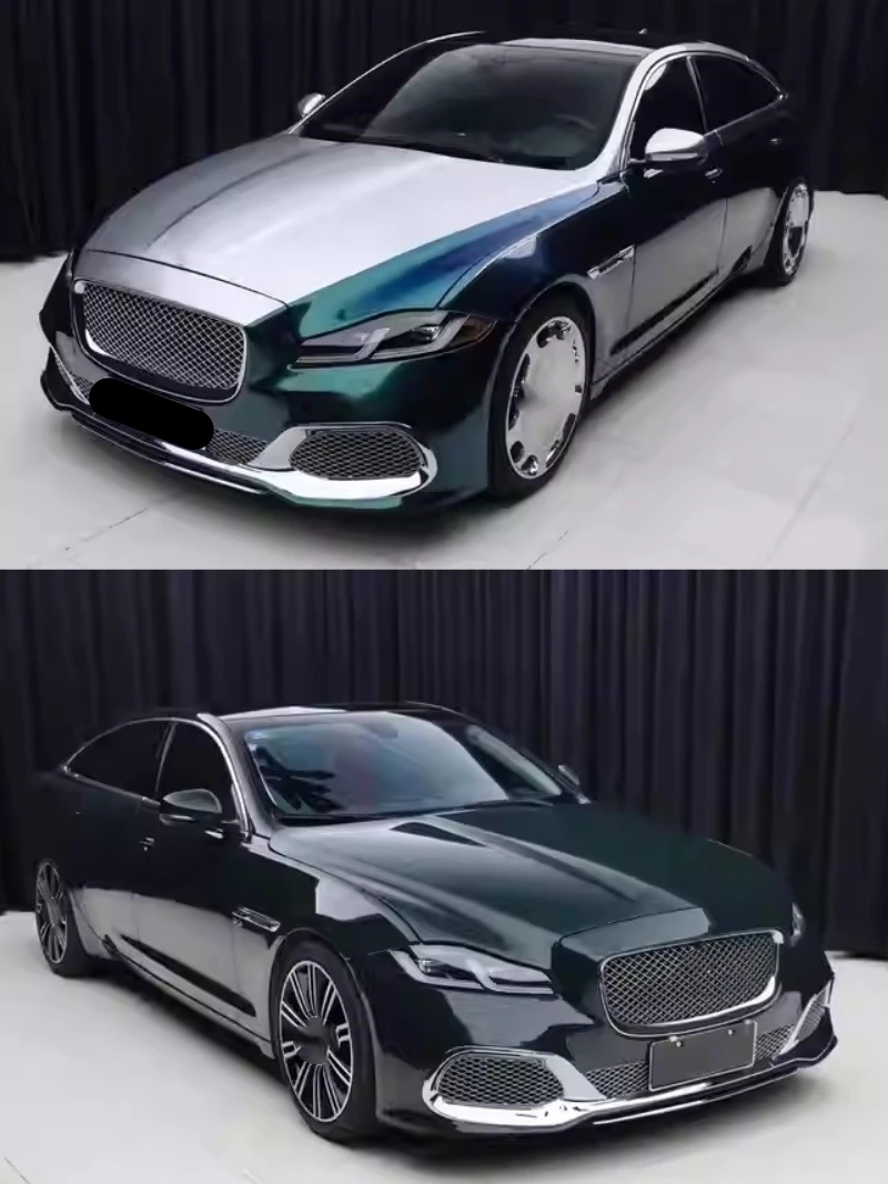 طقم هيكل السيارة لسيارة جاكوار XJ XJL 2010-2019 تعديل نمط جديد المصد الأمامي الخلفي إطار مصباح الضباب ذو الشبكة السفلية