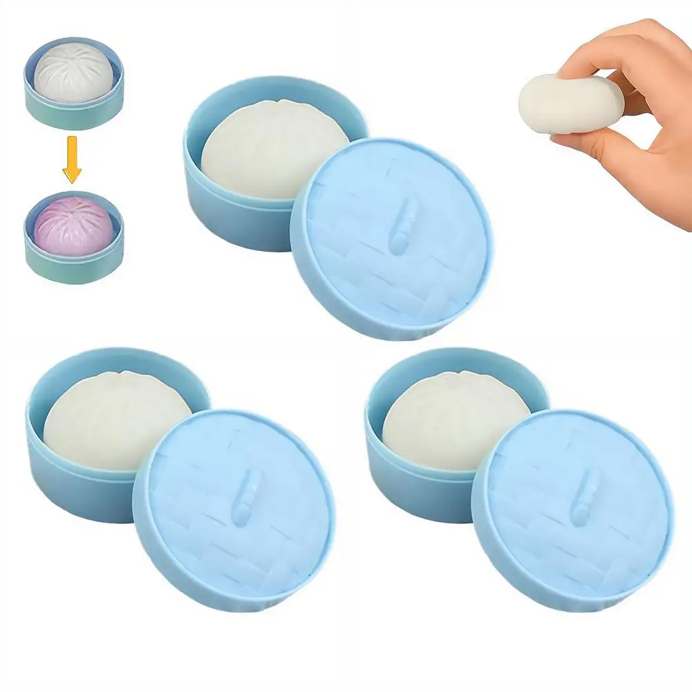 Sun Color-changing Xiaolongbao Stress-relieving Toy Portable Soft Squeeze Toy Fidget Toy Dumpling Squeeze Toy for Relaxation