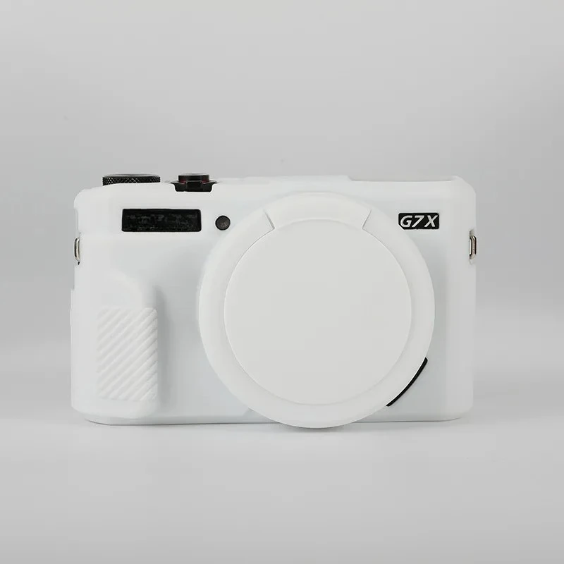 حافظة كاميرا من السيليكون الناعم لهاتف Canon Powershot G7XMark II G7X2 مع قبضة مضادة للانزلاق وحماية العدسة ومقاومة للخدش