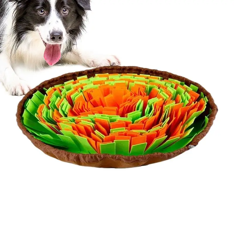 Sniff Mat For Dogs Novel Creative Interactive Sniff Mat Pet Foraging Mat Flower-Shaped Feeding Puzzle Toy Sniffing Interactive