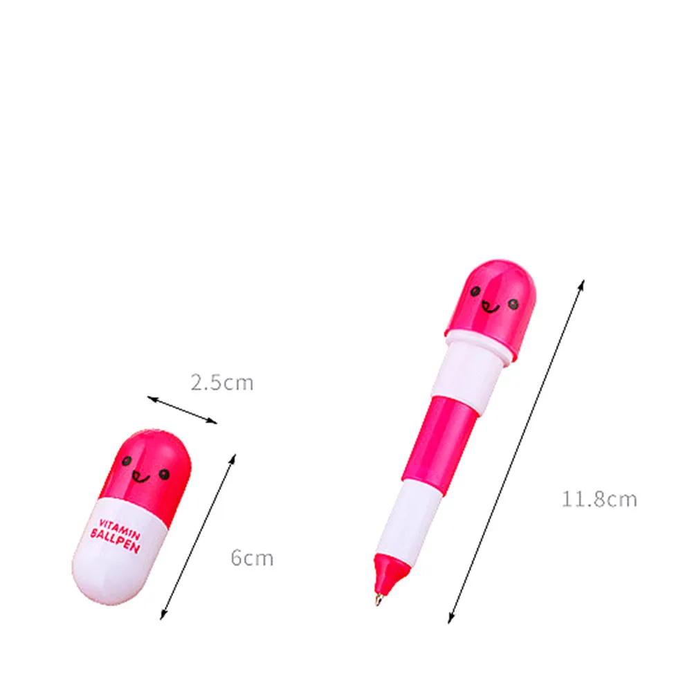 6 Pieces Of Creative Pill Pens, Student Stationery, Ballpoint Pens, Pill Capsules, Retractable Pens,Fun Prizes, Pitana Fillings