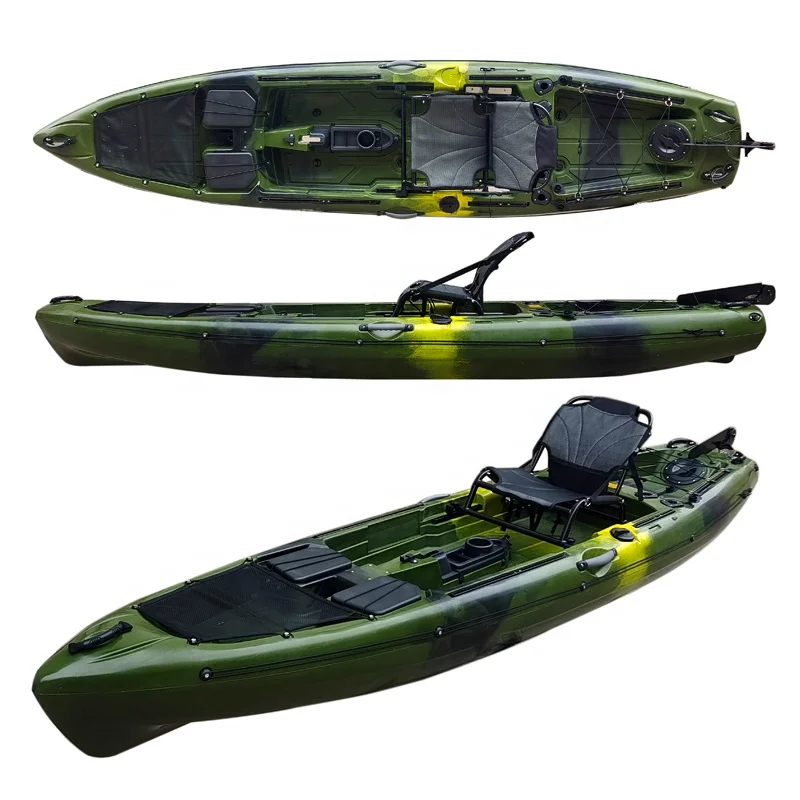 Outdoors Hard Shell pedal kayak high quality 12ft 3.8m sit on top kayak pedal fishing kayak with tarpon propel system