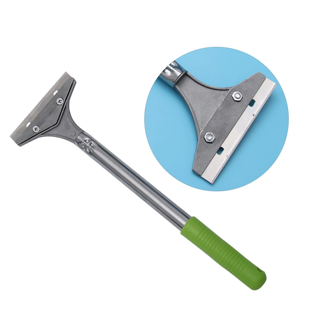 1pc Cleaning Scraper Long Handle Durable Metal Blade For Paint Glass Window Decal Adhesive Removal Heavy Duty Putty Knife Tool