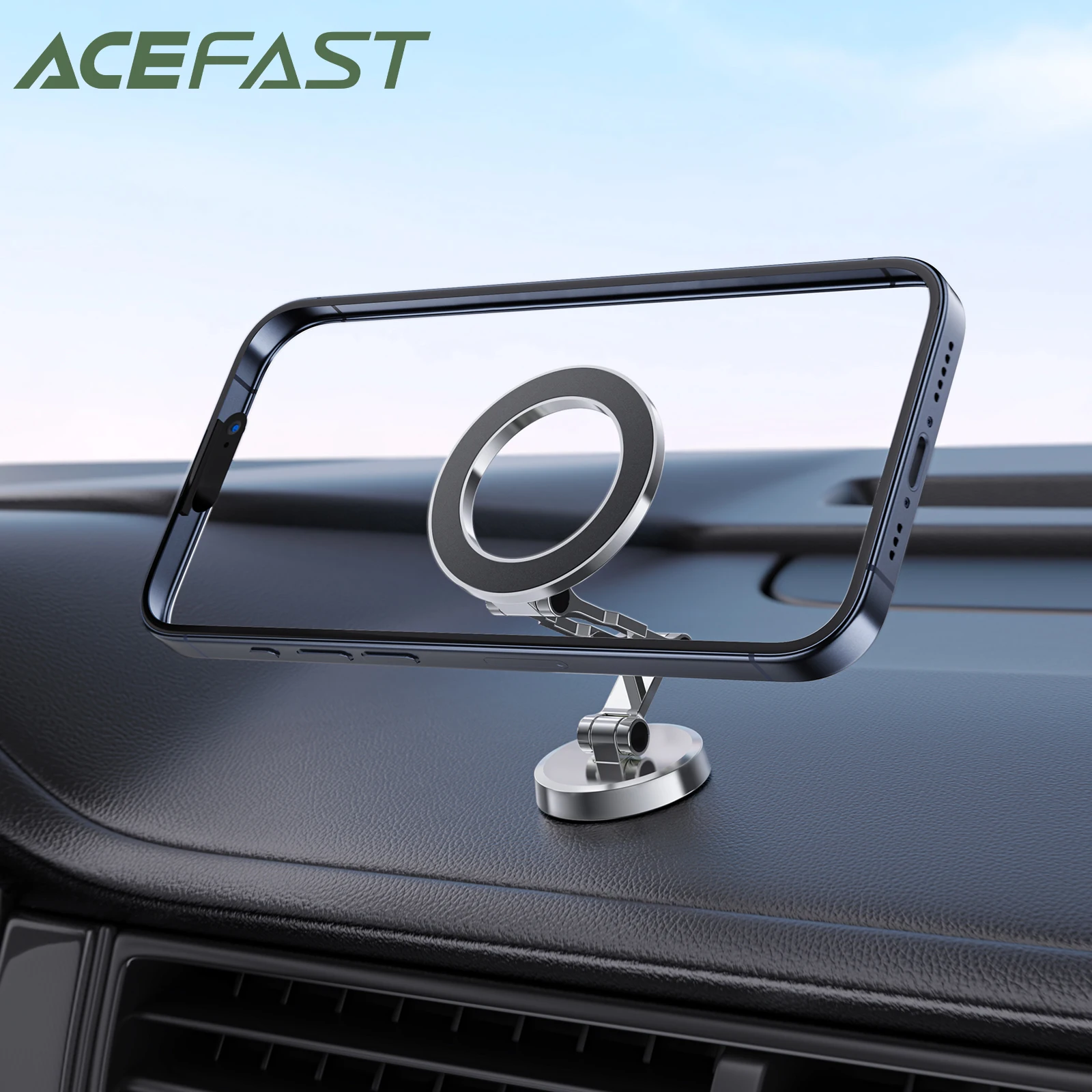 

ACEFFAST Magnetic Phone Holder In Car For iPhone 15/16/14/13 Pro Max Universal Zinc Alloy Phone Bracket For Samsung A72 A52 S23