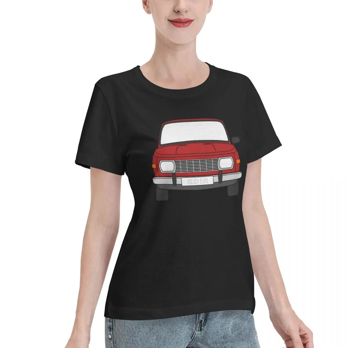Wardrobe Essential Wartburg 353 Dark Red Color Active Women's T-shirt Vintage Retro Everyday Tee