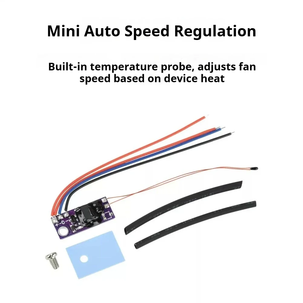 DC5V DC12V 1.2A 2 Wire 3 Wire Fan Temperature Controller Speed Regulator Automatic Module Router CPU Heat Sink
