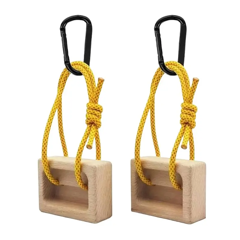 【Price Drop !!】Portable For Fingerboard Climbing Hangboard Set 2PCS Pocket Grip Blocks For Finger Forearm Strength Training