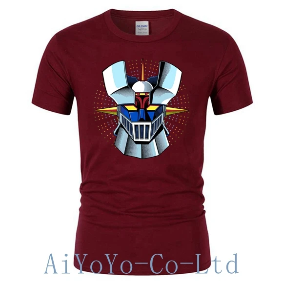 2023 Mazinger Z Anime TShirt For Men Old Manga Robot Movie T-Shirt Black Basic Tees Men\'s TShirt For Boys TShirts