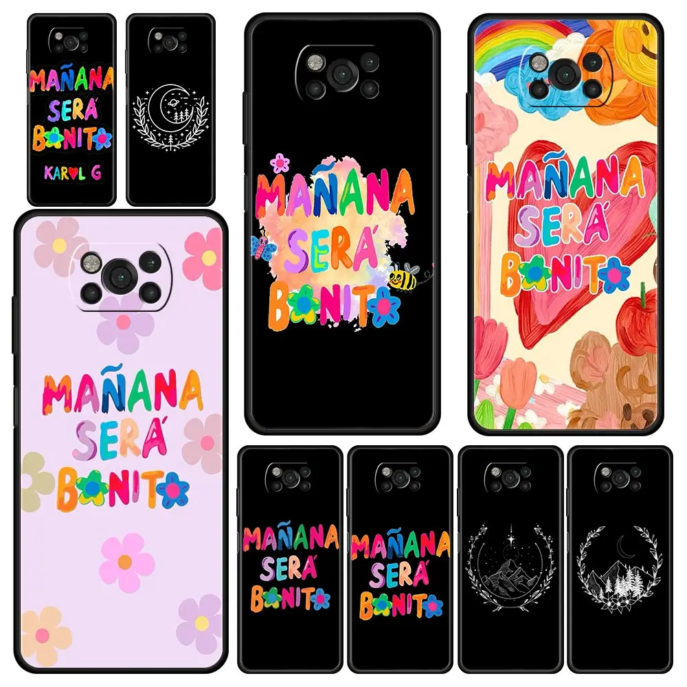 Phone Case For Xiaomi Poco X6 X5 X4 Pro 5G X3 NFC F5 F4 M5 M4 M3 F3 GT C51 C50 C55 Silicone Black Cover Letter Print Kangaroo