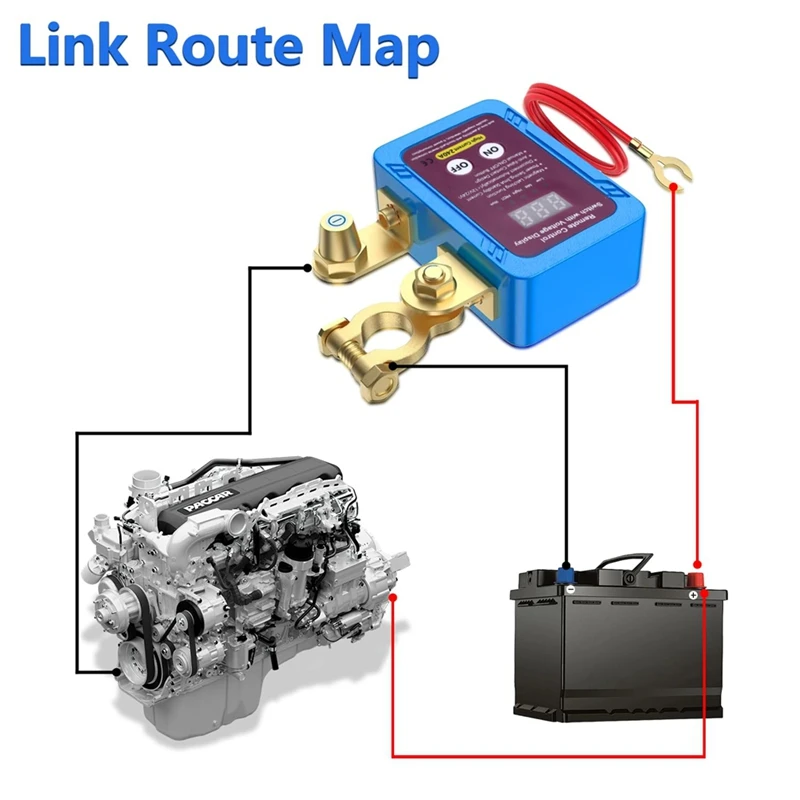 Remote Battery Disconnect Switch 12V 240A With Led Voltage Display,Automatic Power Shut Off Switch For Auto Car Truck