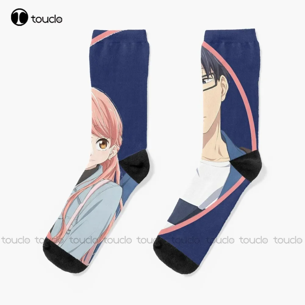

Wotakoi: Love Is Hard For Otaku | Narumi And Hirotaka 3 Socks Women'S Socks Christmas New Year Gift Street Skateboard Socks Art