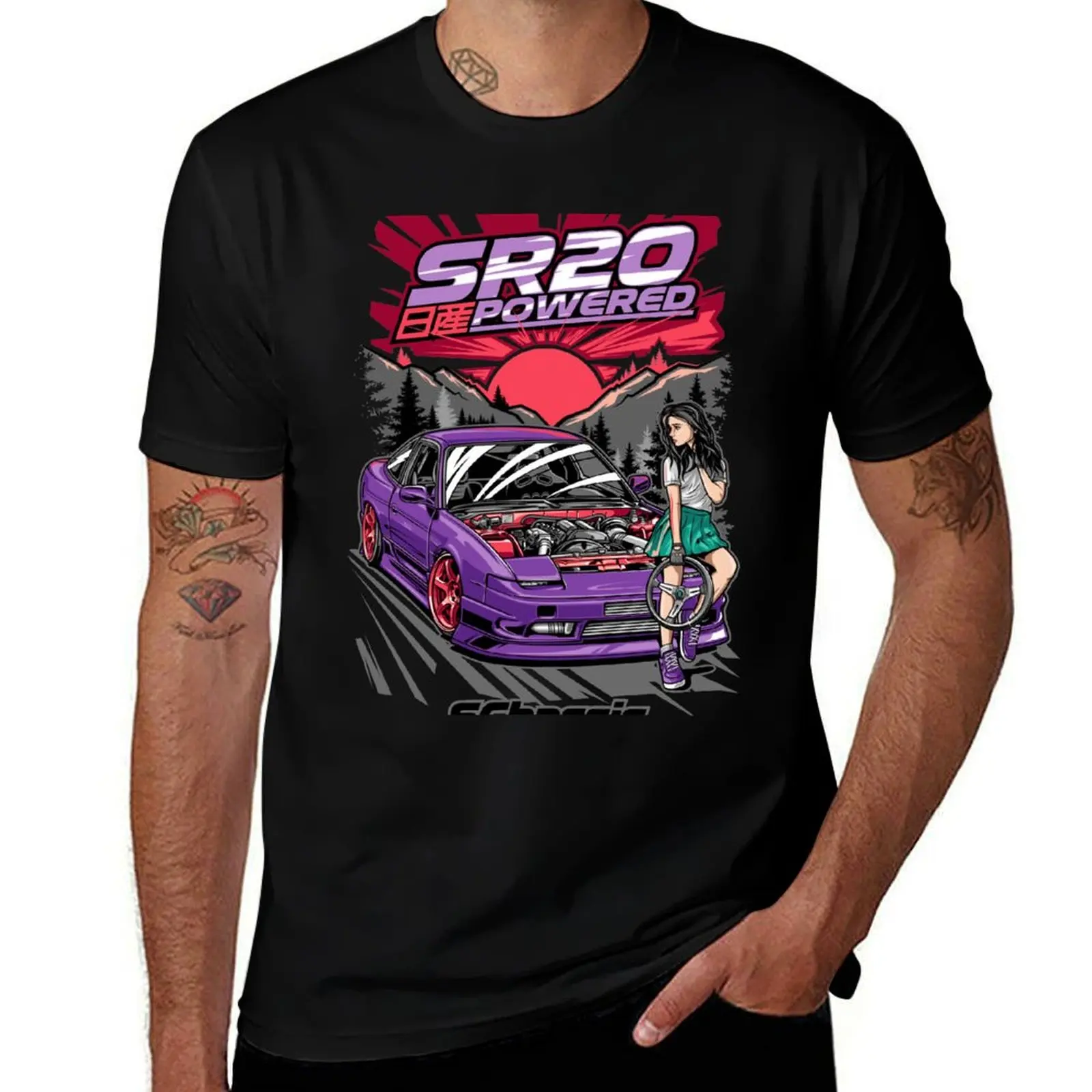 

SChassis 13 SR20 Powered T-Shirt oversizeds Clothing street wear mens t shirt