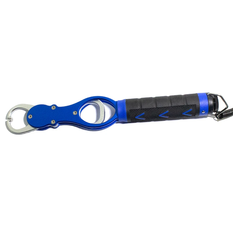 High Quality Aluminum Alloy Fishing Gripper With Scale Anti-slip Handle Portable Fish Lip Grip Grabber Fish Weight Measurement