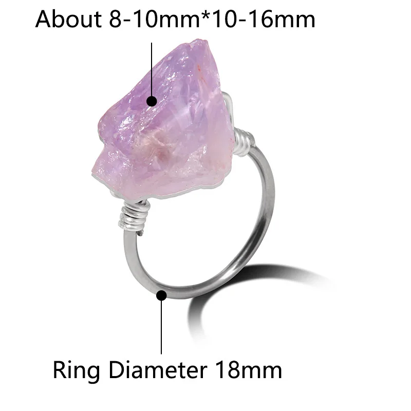 Irregular Amethysts Quartzs Rings Natural Stone Aquamarines Chip Rings High Quality Gold Color Finger Ring Jewelry Womne Gifts