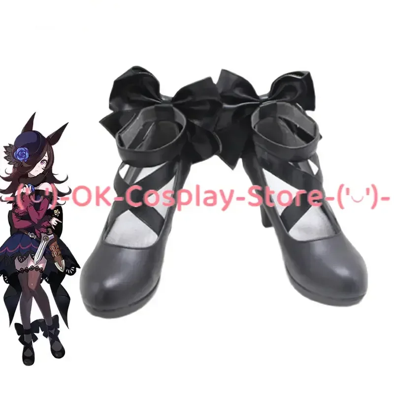 Game Umamusume: Pretty Derby Rice Shower Cosplay Shoes PU Leather Shoes Halloween Carnival Boots Prop Custom Made