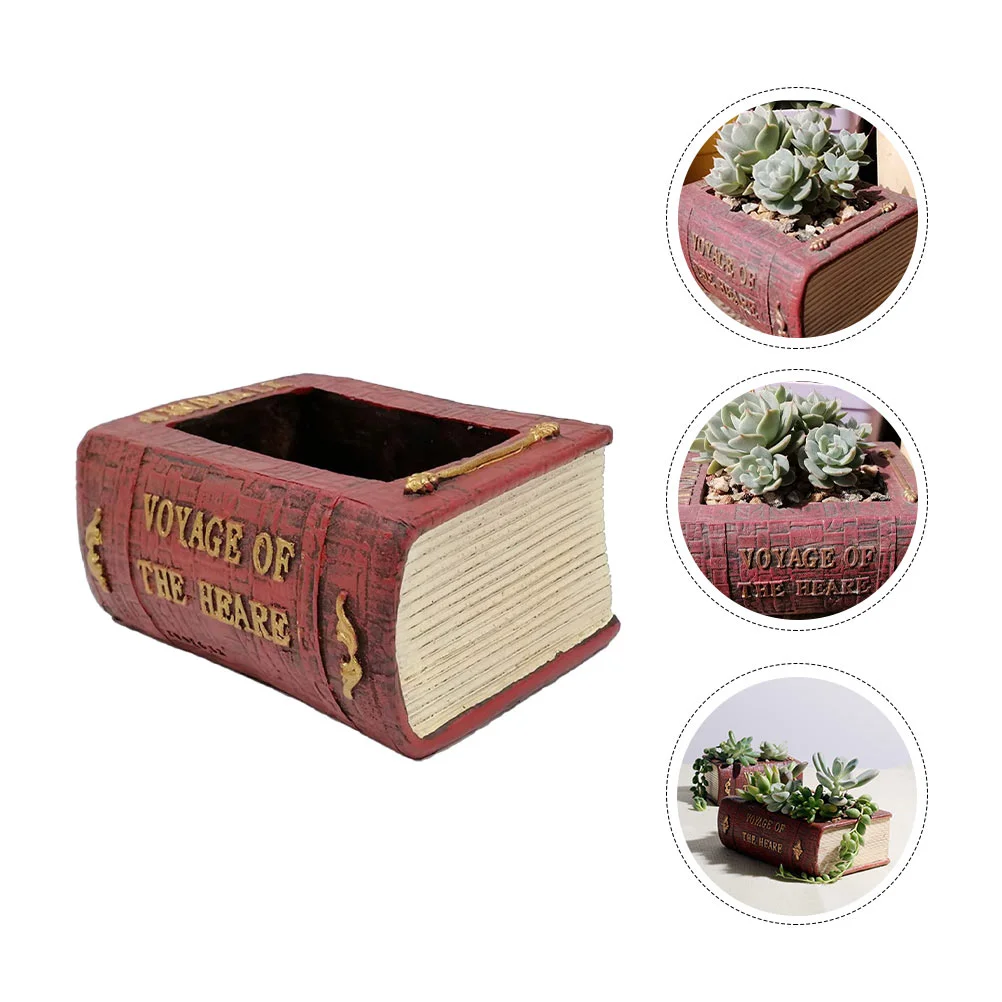 

Faux Indoor Plants Literary Book Flower Pot Pots Tabletop Ornament Resin Mother Small