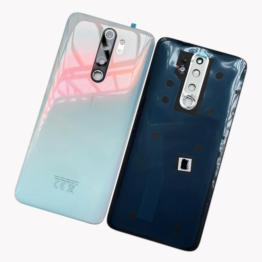 A+++ Battery Cover For Xiaomi Redmi note 8 pro Battery Cover Back Glass Panel Rear Housing Case With Camera Frame