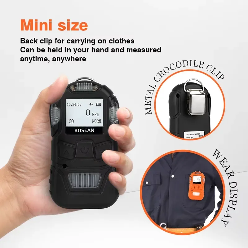 for K10 Mining Multi Gas Detector NH3 O3 LPG Methane Ozone Ethylene CO2 CO H2S with Light Sound Vibration Display Alarm