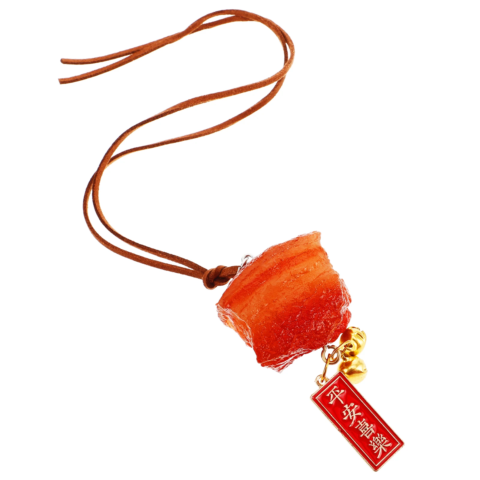 

Realistic Braised Pork Belly Car Pendant Resin Keychain Funny Creative Decoration Durable Fading-Resistant Feng Shui Charm