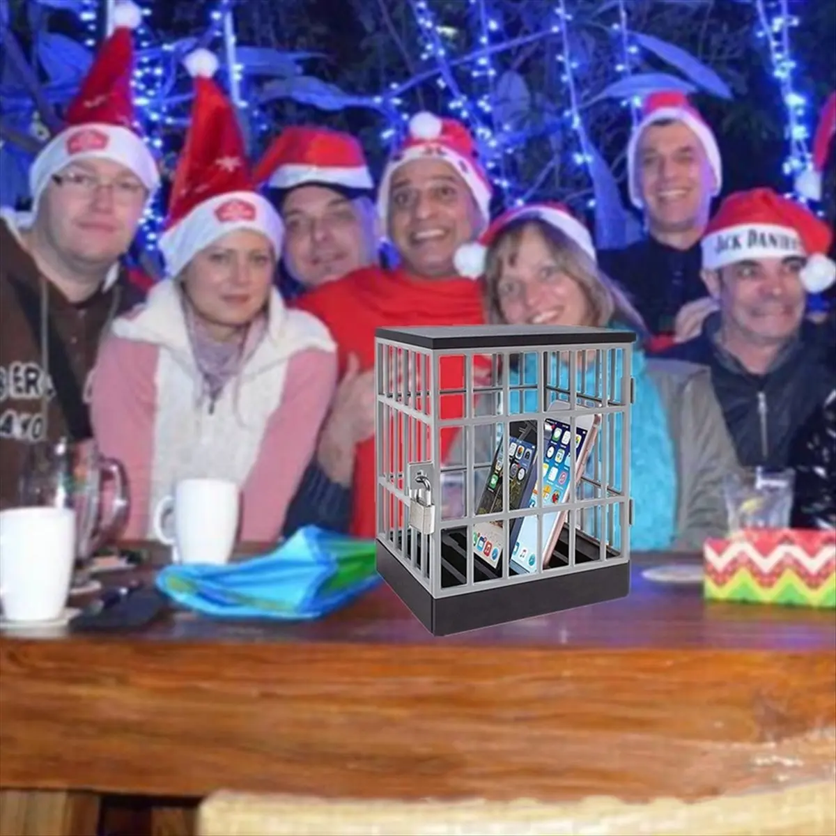 * Caja de bloqueo de metal A02R Caja de bloqueo para teléfono celular Cerradura de cárcel para teléfono celular Jaula segura para teléfono celular