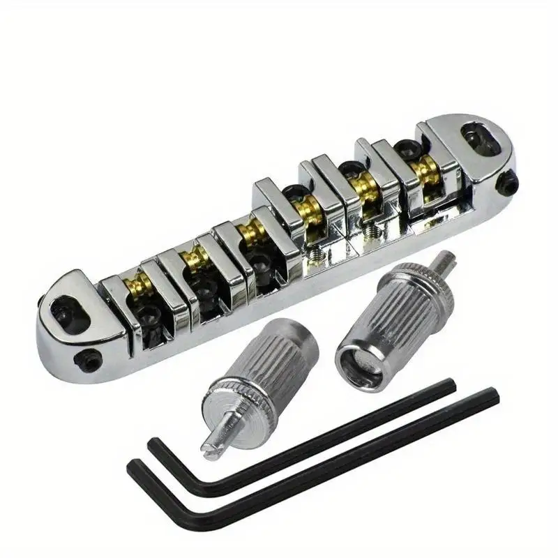 Chrome Metal Plated Roller Saddle Tune O Matic Bridge for Le