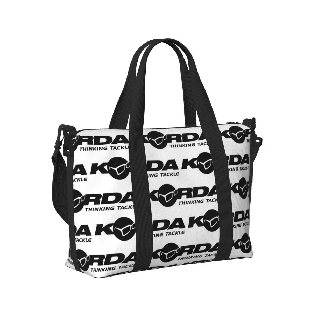 

Korda Fishing Logo Fish Carp Fisherman Beach Travel Bag Large Capacity Tote Bag for Gym Sport Women Shopping Duffle Shoulder Bag