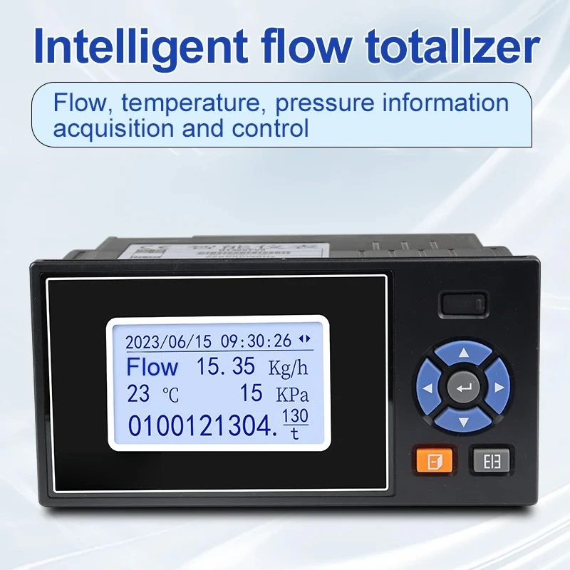 4-20mA Output OEM Relay Alarm Function High Precision LCD Flow Totalizer 0.2% Accuracy USB RS485 Communication