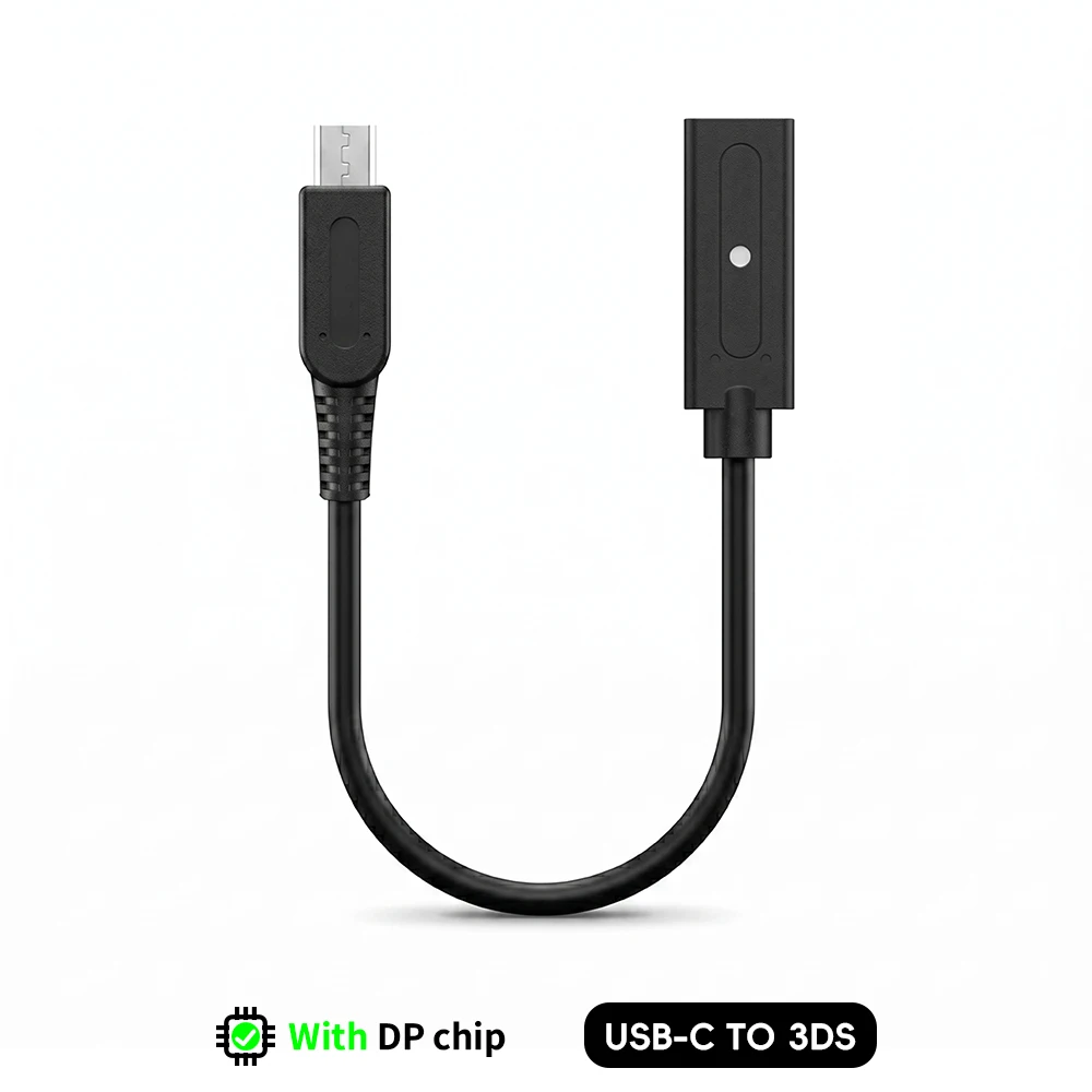 DATA FROG Typ-C-Buchse auf 3DS-Ladekabel Unterstützt Dual-Typ-C-PD-Kabel Stromkabel für DSi 2DS New 3DS XL LL Game C