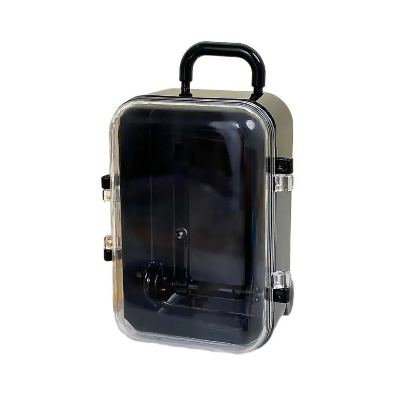E8BD Plastic Miniature Suitcase Dolls Accessories Mini Trunk Toy Dollhouses Decoration