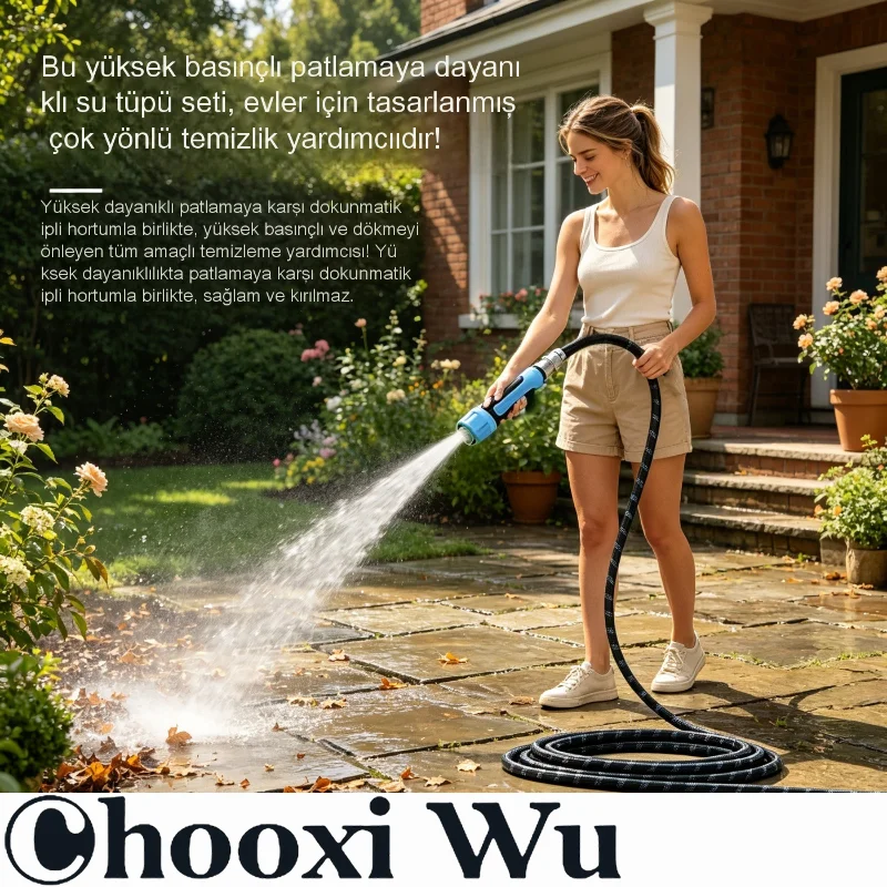 

High-pressure car wash gun home set, multifunctional watering tool, all-season hose for cleaning floors