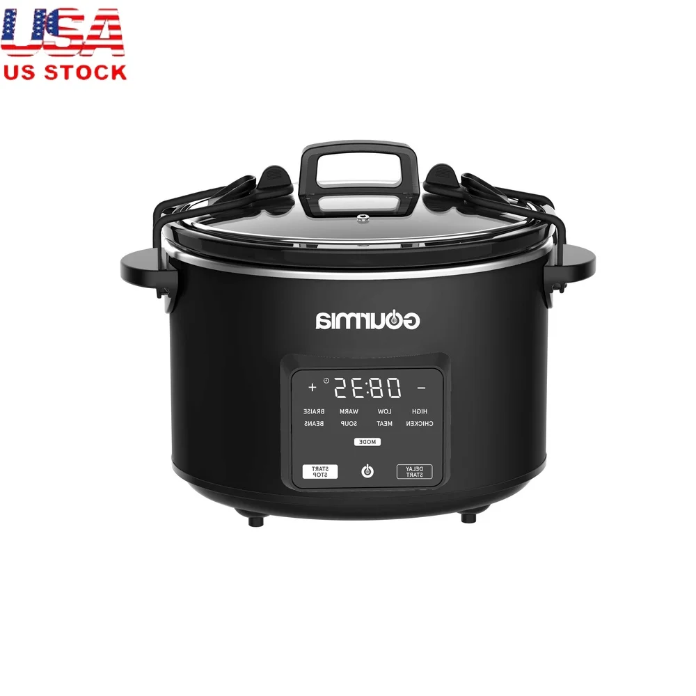 

Программируемая мультиварка 4,5QT с предустановками в одно касание, цифровой дисплей, встроенный таймер, сохраняет тепло, запирающаяся крышка, семейный размер, приготовление пищи