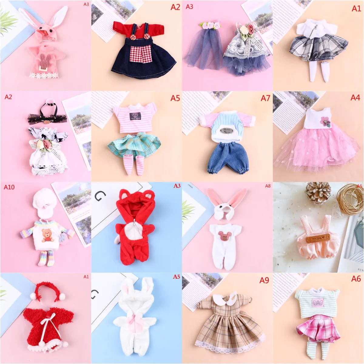 Fashion Doll Clothes 1/6 1/8 BJD Dolls Fat Body Princess High Quality Dress Fashion  Accessories Dress Up Doll Gift DIY Clothes