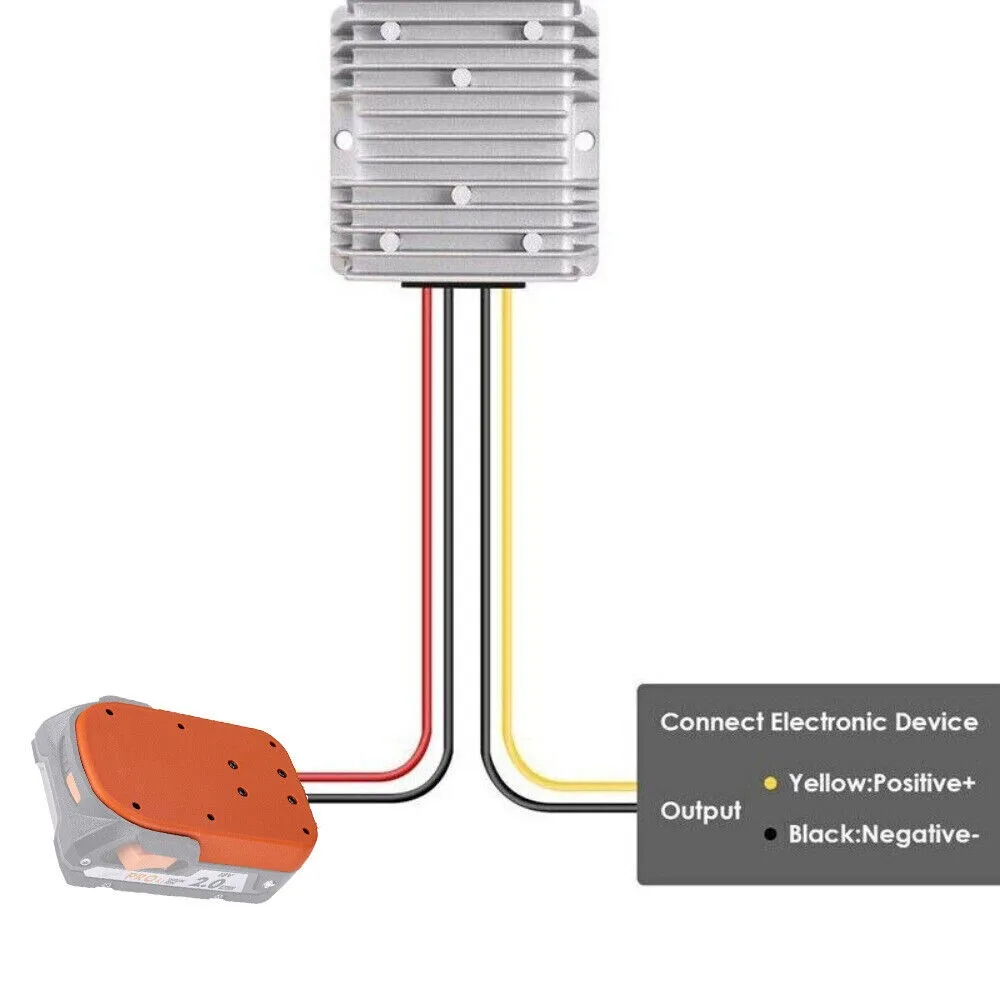 18V bis 12V Step Down Converter Adapter für Ridgid 18V Li-Ion Akku 10A 120W Power Wheel Inverter Buck Boost Spannungsregler