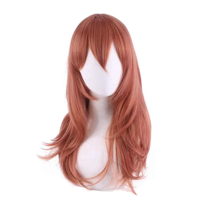 Chainsaw Man Angel Devil Cosplay Wig No Trimming Required Dark Orange Long Wavy Hair Chainsaw Man Anime