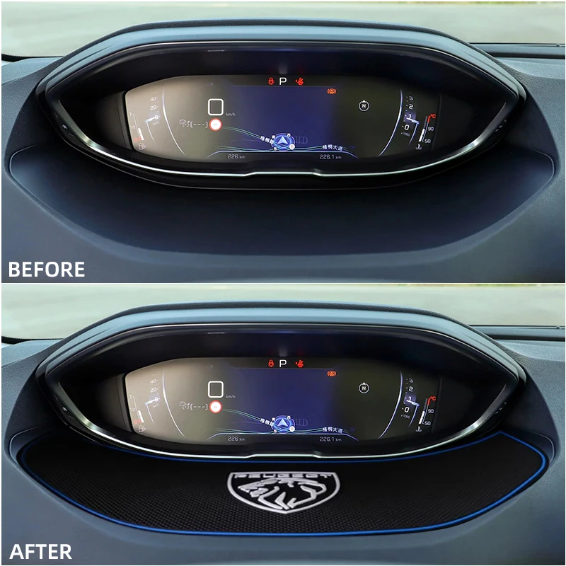 Durable Polyester Car Dashboard Cover Non Slip Dash Pad Anti Dirty Protector Interior Decor For Peugeot 4008 GT 5008 2016 2023 - view 5