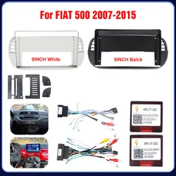 9 inch Car Radio frame For FIAT 500 2007-2015Stereo Android GPS Multimedia Radio Fascia Panel Dashboard Frame Kit No 2Din