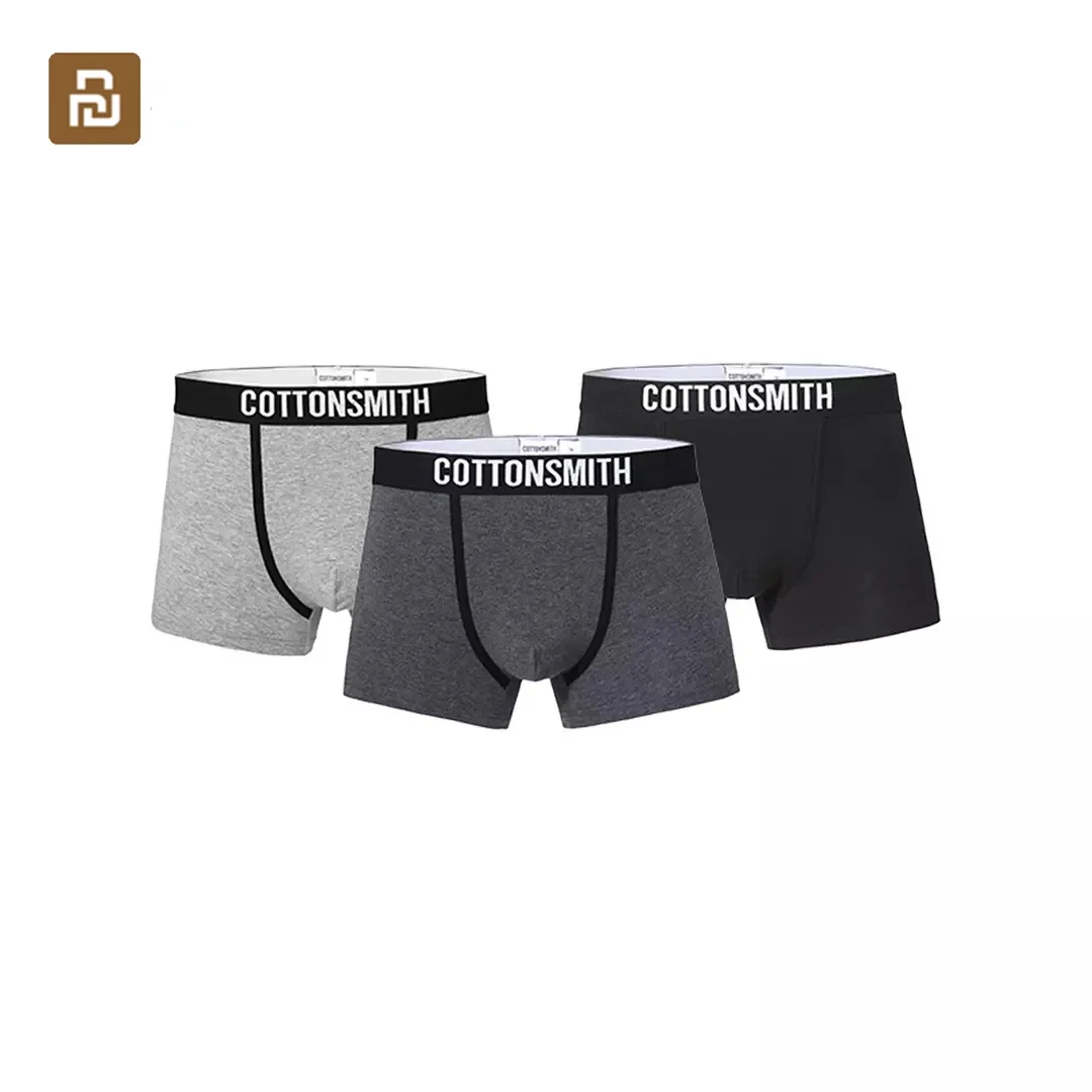 

Cotton Smith Youpin 3pcs pack Cotton Basic Men's Underwear Cotton Smith Breathable and Comfortable Gift for Men