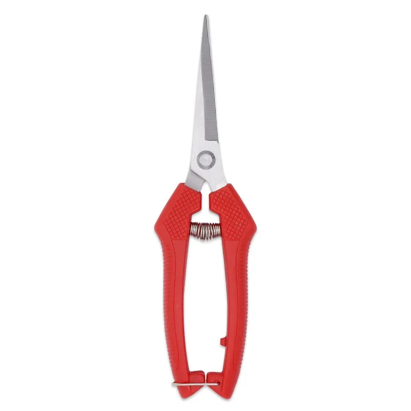 

Stainless Steel Fruit Cutting Tools PP Anti-Slip Grip Pruner Straight Head Gardening Scissors Bypass Pruning Shears for Bonsai