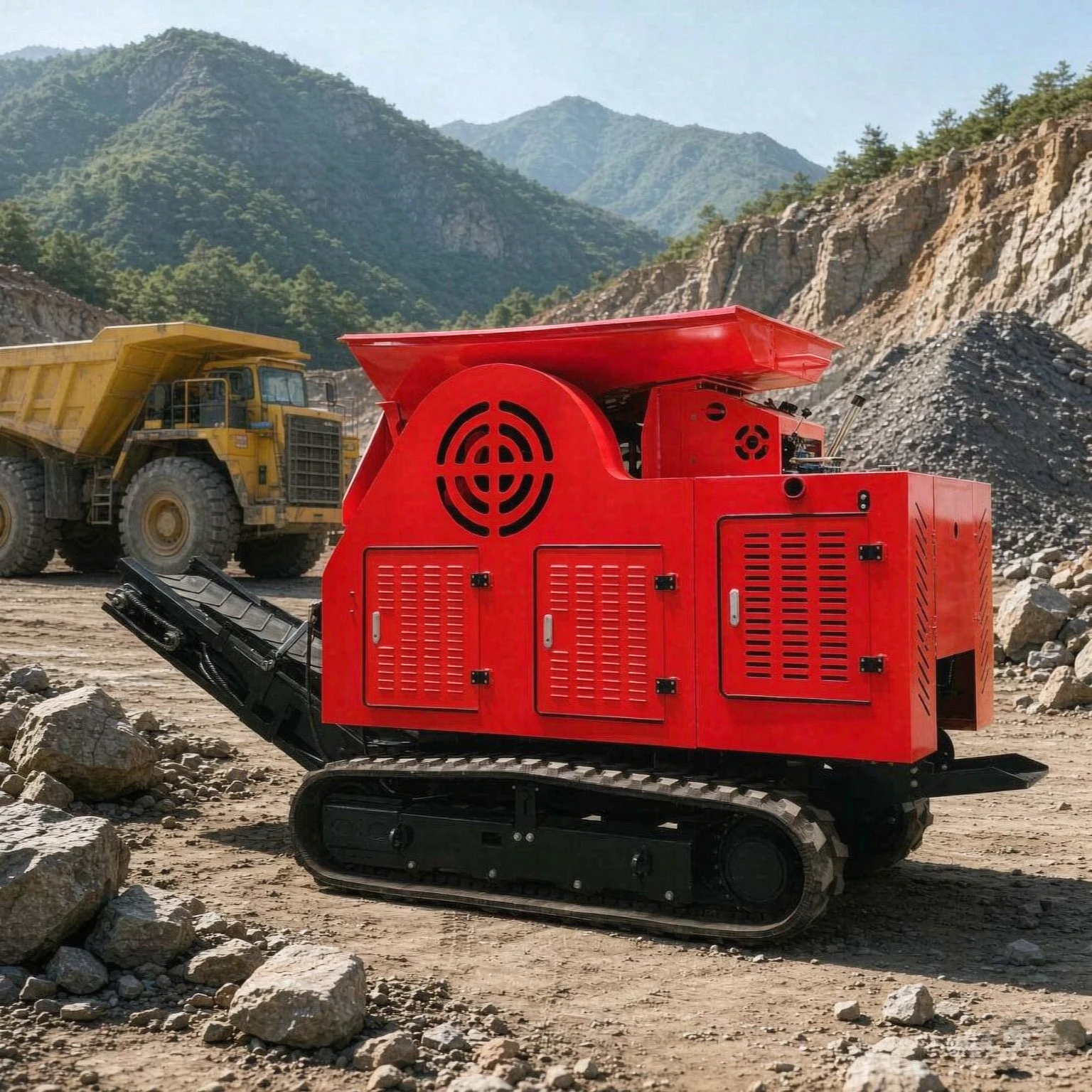 Mini Concrete Crusher Durable Structure for All Kinds of Construction Small Mobile Crawler Crusher Mobile Jaw Crusher Portable