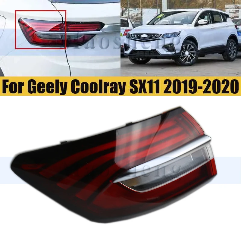 

Задний бампер, задний фонарь для Geely Coolray SX11 2019-2020, задние фонари, задние фонари, внешний тормоз